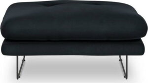 Tmavě modrý puf se sametovým potahem Windsor & Co Sofas Gravity Windsor & Co Sofas
