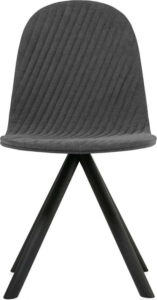 Tmavě šedá židle s černými nohami Iker Mannequin Stripe Iker