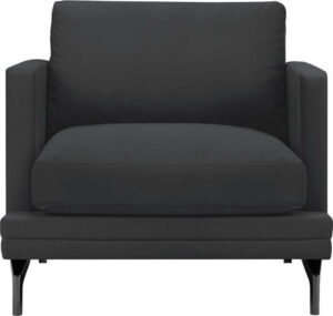 Tmavě šedé křeslo s podnožím v černé barvě Windsor & Co Sofas Jupiter Windsor & Co Sofas