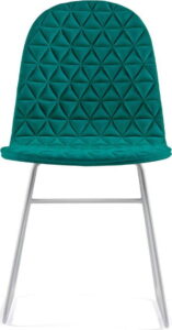 Tyrkysová židle s kovovými nohami Iker Mannequin V Triangle Iker