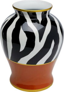 Váza s motivem zebřích pruhů Kare Design Zebra Ornament