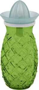 Zelená sklenice s odšťavňovačem z recyklovaného skla Ego Dekor Ananas