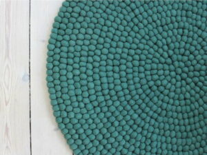 Zelený kuličkový vlněný koberec Wooldot Ball Rugs