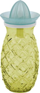 Žlutá sklenice s odšťavňovačem z recyklovaného skla Ego Dekor Ananas