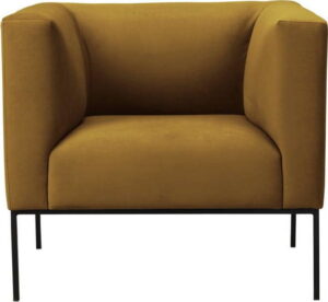 Žluté sametové křeslo Windsor & Co Sofas Neptune Windsor & Co Sofas