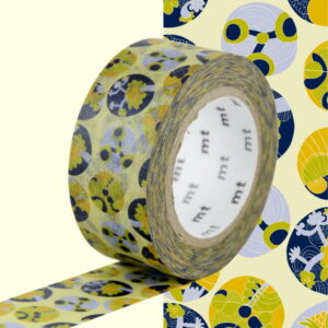 Žluto-modrá washi páska MT Masking Tape Succulent MT Masking Tape