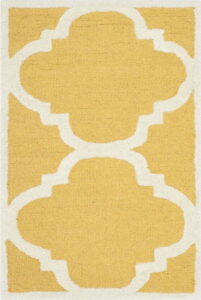 Žlutý vlněný koberec Safavieh Clark