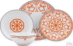 24dílná sada porcelánového nádobí Kutahya Vullo Kütahya Porselen
