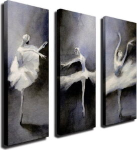 3dílný nástěnný obraz na plátně Ballet VeGA