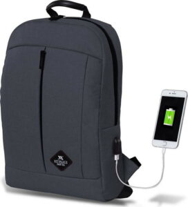 Antracitový batoh s USB portem My Valice GALAXY Smart Bag Myvalice
