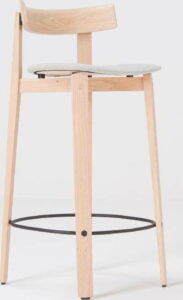 Barová židle z dubového dřeva s opěrkou Gazzda Nora Gazzda