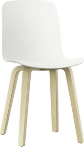 Bílá jídelní židle s nohami z jasanového dřeva Magis Substance Magis