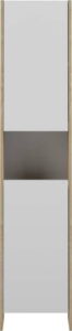 Bílá koupelnová skříňka s hnědým korpusem TemaHome Biarritz