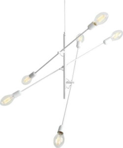 Bílé závěsné světlo pro 6 žárovek Custom Form Twigo Custom Form