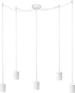 Bílé závěsné svítidlo s 5 kabely Bulb Attack Cero Basic Bulb Attack