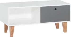 Bílo-šedý TV stolek Vox Concept VOX