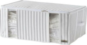 Bílo-šedý vakuový box Compactor Stripes