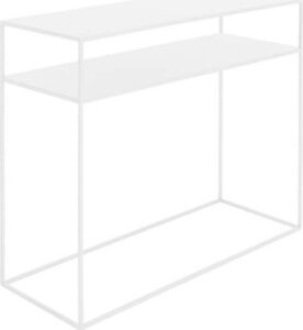 Bílý konzolový kovový stůl s policí Custom Form Tensio