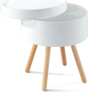 Bílý odkládací stolek s úložným prostorem Tomasucci Spok Tomasucci