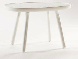 Bílý odkládací stolek z masivu EMKO Naïve Medium Emko