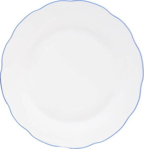 Bílý porcelánový mělký talíř Orion Blue Line