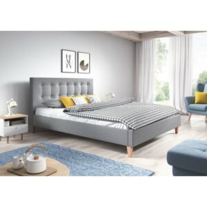Čalouněná postel DAVID šedá rozměr 160x200 cm TT-FURNITURE