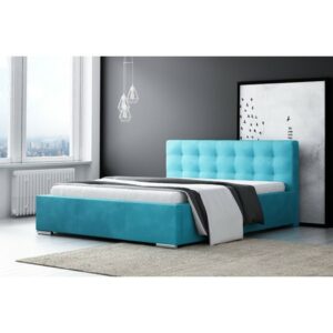 Čalouněná postel DIANA modrá rozměr 140x200 cm TT-FURNITURE