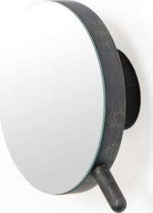 Černé nástěnné kosmetické zvětšovací zrcadlo z dubového dřeva Wireworks Slimline Wireworks