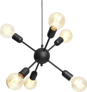 Černé závěsné světlo pro 6 žárovek Custom Form Vanwerk Ball Custom Form