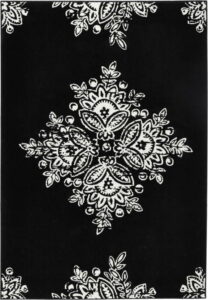 Černobílý koberec Hanse Home Gloria Blossom