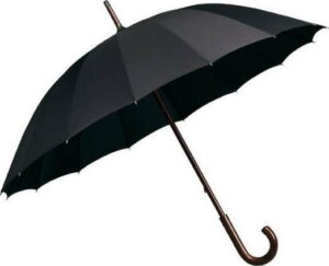 Černý holový deštník Ambiance Elegance