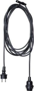 Černý kabel s koncovkou pro žárovku Best Season Cord Ute