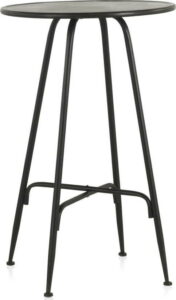 Černý kovový barový stolek Geese Industrial Style