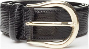 Černý kožený dámský pásek Ferruccio Laconi Tyche