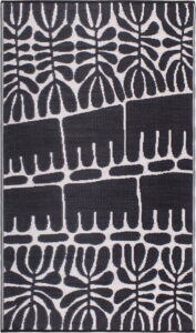 Černý oboustranný venkovní koberec z recyklovaného plastu Fab Hab Serowe Black