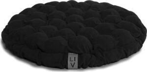 Černý sedací polštářek s masážními míčky Linda Vrňáková Bloom