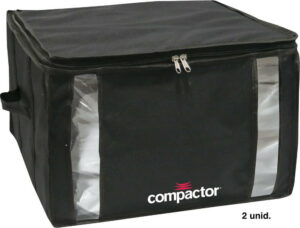 Černý úložný box na oblečení Compactor XXL Black Edition 3D Medium