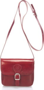 Červená kožená kabelka Lisa Minardi Laura Lisa Minardi