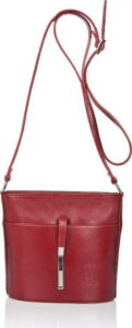 Červená kožená kabelka Markese Calf Mini Markese