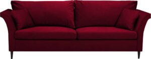 Červená rozkládací třímístná pohovka s úložným prostorem Mazzini Sofas Pivoine Mazzini Sofas