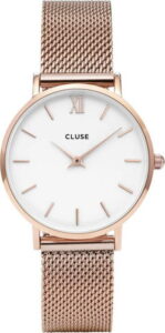 Dámské hodinky z nerezové oceli v barvě růžového zlata Cluse Minuit CLUSE