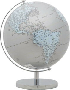 Dekorativní globus Mauro Ferretti Mappamondo Silver