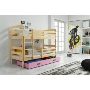 Dětská patrová postel ERYK 160x80 cm Ružové Borovice BMS