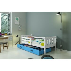 Dětská postel CARINO 190x80 cm Bílá Modrá BMS