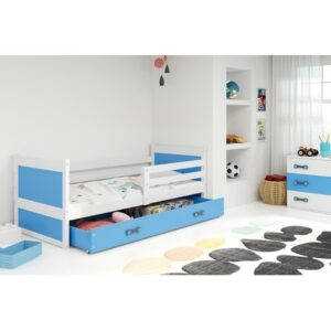 Dětská postel RICO 190x80 cm Modrá Bílá BMS