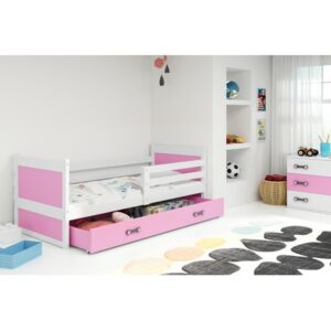 Dětská postel RICO 190x80 cm Ružové Bílá BMS