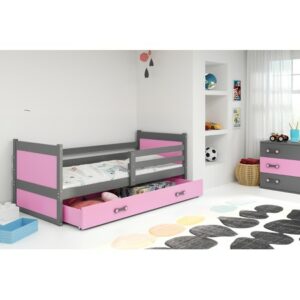 Dětská postel RICO 190x80 cm Ružové Šedá BMS