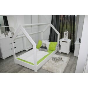 Dětská postel domeček 80x160 cm bílá MAGNAT