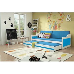 Dětská postel nebo gauč s výsuvnou postelí DAVID 200x90 cm Bílá Bílá BMS