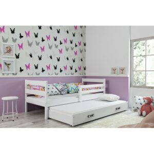 Dětská postel s výsuvnou postelí ERYK 200x90 cm Bílá Bílá BMS